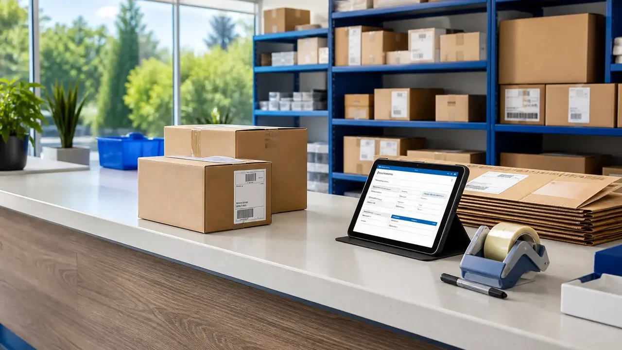 FineEx Couriers in Surrey with packages ready for delivery