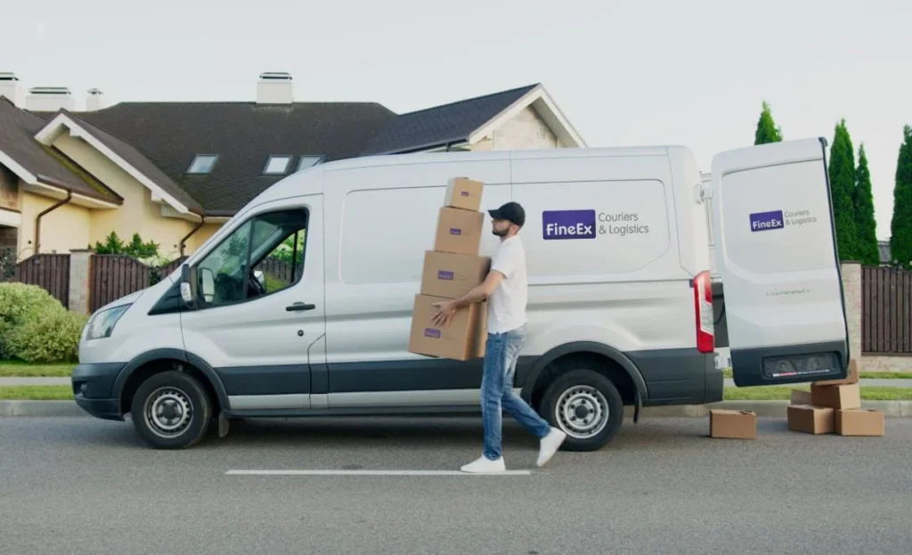 FineEx courier service areas across the Lower Mainland