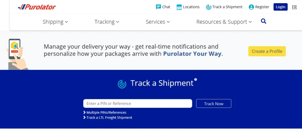 How to find and use a Purolator tracking number