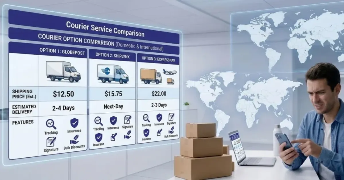 Choosing the right courier service and tracking for an international shipment